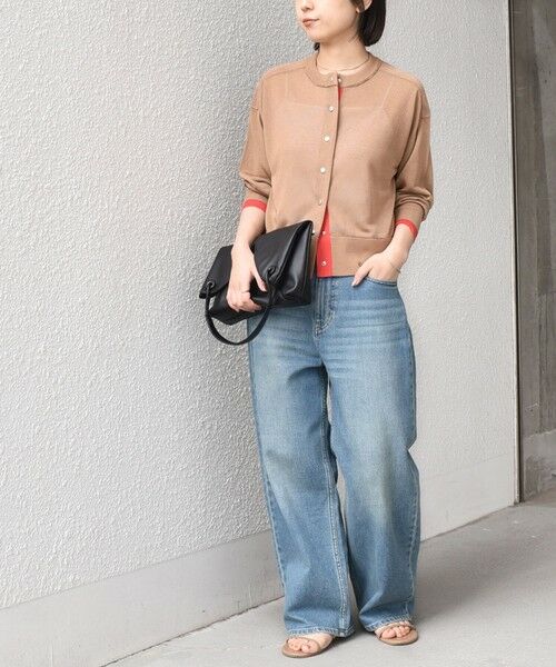 SHIPS / シップス カーディガン・ボレロ | 《予約》SHIPS Colors:〈手洗い可能〉シアー ドットボタン 配色 ニット カーディガン◆ | 詳細19