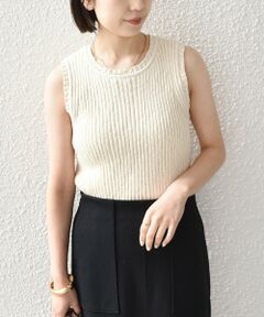 SHIPS / シップス タンクトップ | 《予約》SHIPS Colors:〈手洗い可能〉スラブ ニット タンクトップ◆