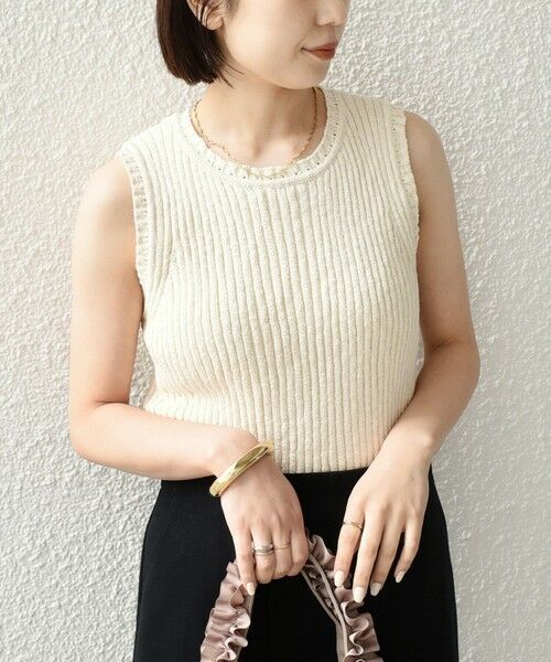 SHIPS / シップス タンクトップ | 《予約》SHIPS Colors:〈手洗い可能〉スラブ ニット タンクトップ◆ | 詳細7