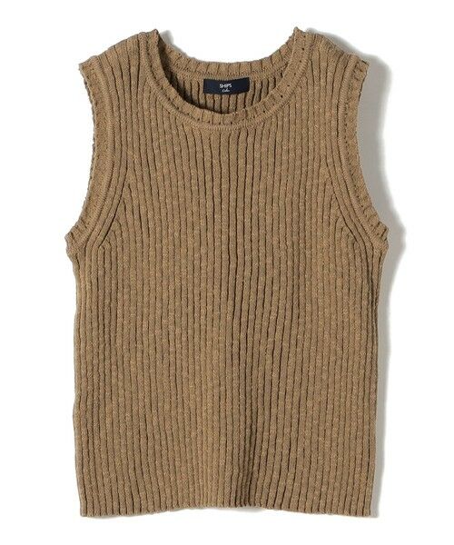 SHIPS / シップス タンクトップ | 《予約》SHIPS Colors:〈手洗い可能〉スラブ ニット タンクトップ◆（キャメル）
