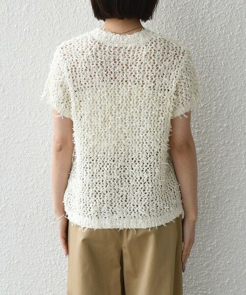 SHIPS / シップス ニット・セーター | SHIPS Colors:〈手洗い可能〉チュールヤーン ミックス ショートスリーブ ニット | 詳細5