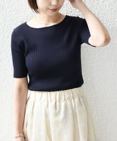 SHIPS / シップス ニット・セーター | 《予約》SHIPS Colors:〈手洗い可能〉リブ 5分袖 ニット◆