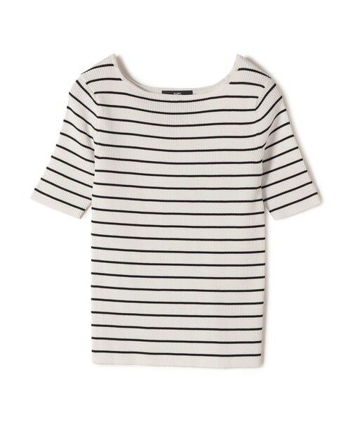 SHIPS / シップス ニット・セーター | 《予約》SHIPS Colors:〈手洗い可能〉リブ 5分袖 ニット◆ | 詳細1