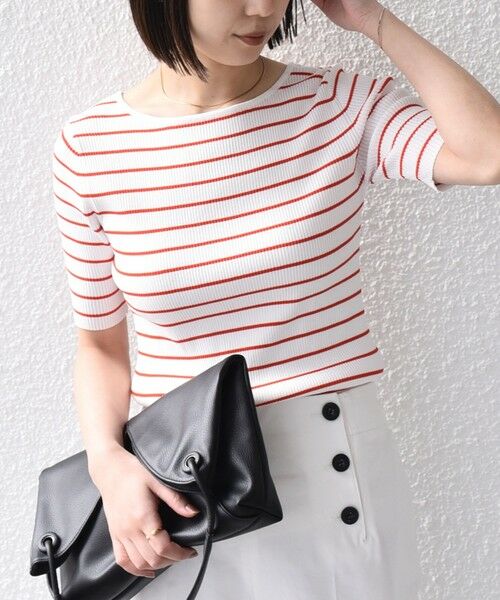 SHIPS / シップス ニット・セーター | SHIPS Colors:〈手洗い可能〉リブ 5分袖 ニット◇ | 詳細20