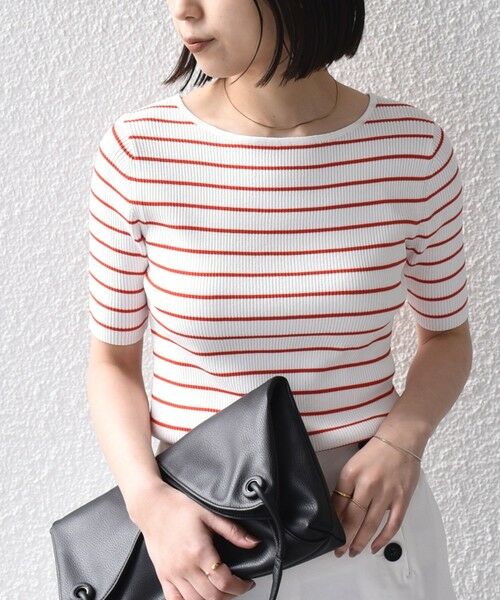 SHIPS / シップス ニット・セーター | SHIPS Colors:〈手洗い可能〉リブ 5分袖 ニット◇ | 詳細21