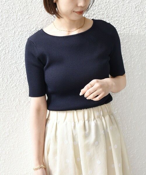 SHIPS / シップス ニット・セーター | 《予約》SHIPS Colors:〈手洗い可能〉リブ 5分袖 ニット◆ | 詳細22
