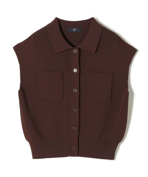 SHIPS / シップス ニット・セーター | 《予約》SHIPS Colors:〈手洗い可能〉ポロ フレンチスリーブ ニット ベスト◆ | 詳細1