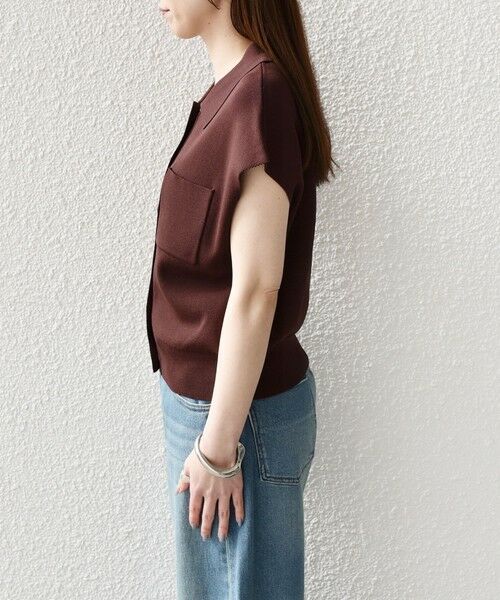 SHIPS / シップス ニット・セーター | 《予約》SHIPS Colors:〈手洗い可能〉ポロ フレンチスリーブ ニット ベスト◆ | 詳細8