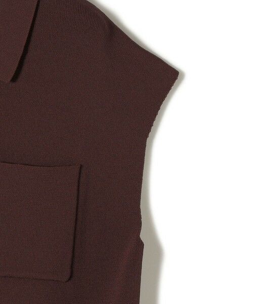 SHIPS / シップス ニット・セーター | 《予約》SHIPS Colors:〈手洗い可能〉ポロ フレンチスリーブ ニット ベスト◆ | 詳細4