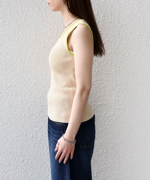 SHIPS / シップス タンクトップ | 《予約》SHIPS Colors:〈手洗い可能〉配色 ニット リブ タンクトップ◆ | 詳細8