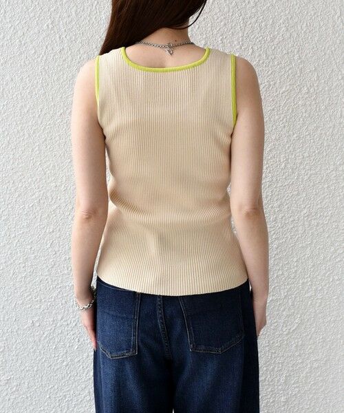 SHIPS / シップス タンクトップ | 《予約》SHIPS Colors:〈手洗い可能〉配色 ニット リブ タンクトップ◆ | 詳細9