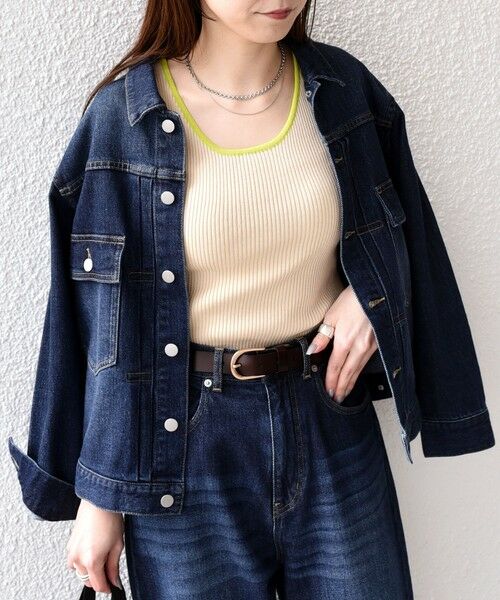 SHIPS / シップス タンクトップ | 《予約》SHIPS Colors:〈手洗い可能〉配色 ニット リブ タンクトップ◆ | 詳細15