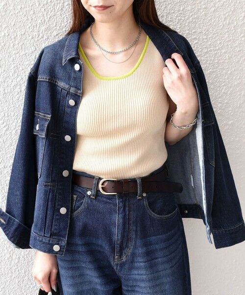 SHIPS / シップス タンクトップ | 《予約》SHIPS Colors:〈手洗い可能〉配色 ニット リブ タンクトップ◆ | 詳細16