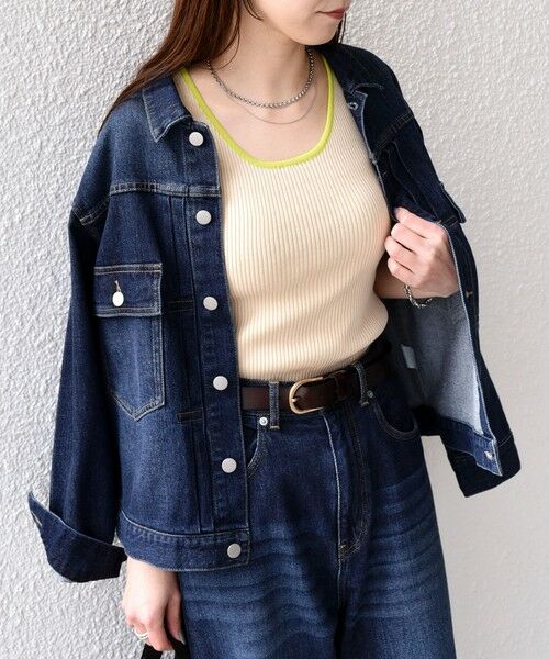 SHIPS / シップス タンクトップ | 《予約》SHIPS Colors:〈手洗い可能〉配色 ニット リブ タンクトップ◆ | 詳細17