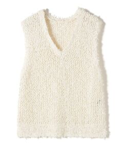 SHIPS / シップス ベスト | SHIPS Colors:〈手洗い可能〉チュールヤーン ミックス Vネック ベスト