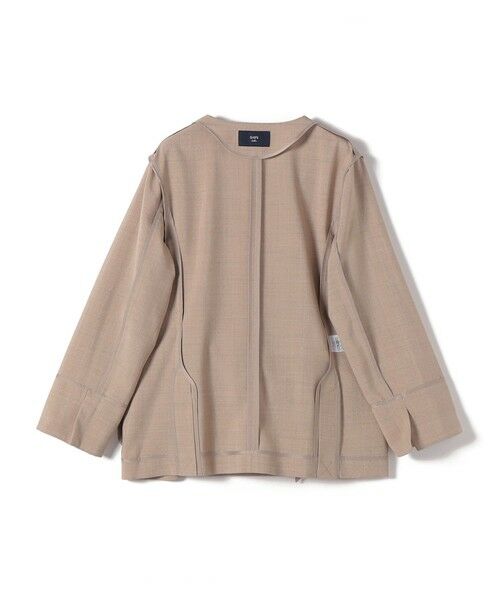SHIPS / シップス ノーカラージャケット | 《予約》SHIPS Colors:〈手洗い可能〉リネン ライク ベルテッド ジャケット◆ | 詳細5