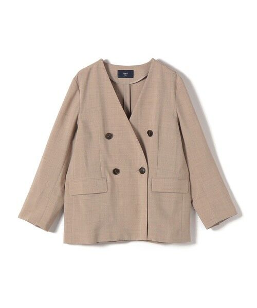 SHIPS / シップス ノーカラージャケット | 《予約》SHIPS Colors:〈手洗い可能〉リネン ライク ベルテッド ジャケット◆ | 詳細6