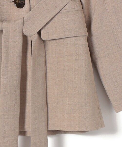 SHIPS / シップス ノーカラージャケット | 《予約》SHIPS Colors:〈手洗い可能〉リネン ライク ベルテッド ジャケット◆ | 詳細8
