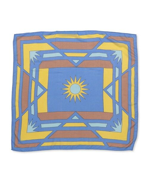 SHIPS / シップス マフラー・ショール・スヌード・ストール | sublimeroe:パターン ビッグ スカーフ（ブルー）