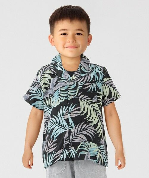 SHIPS / シップス シャツ・ブラウス | 《予約》SHIPS Colors:〈洗濯機可能〉80〜130cm / レーヨン アロハシャツ◆（ブラック）