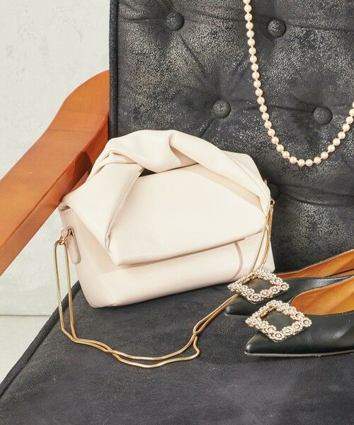 SHIPS / シップス ショルダーバッグ | 《予約》【SHIPS別注】kaene: 2WAY リボン バッグ（オフホワイト）