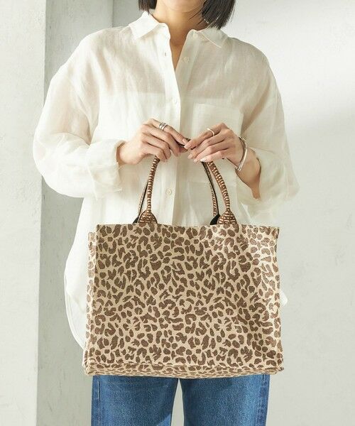 SHIPS / シップス トートバッグ | 《予約》【SHIPS別注】BINDU: レオパード ジャカード トート バッグ | 詳細1
