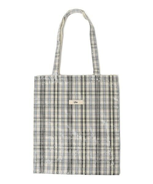 SHIPS / シップス トートバッグ | Uhr:プレイド スパンコール トート バッグ（ホワイト）
