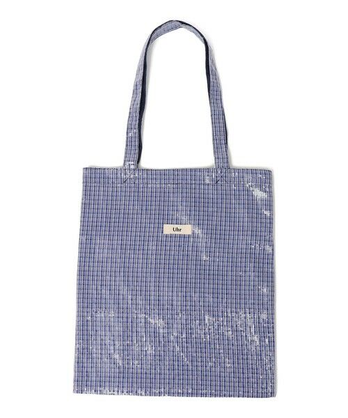 SHIPS / シップス トートバッグ | Uhr:プレイド スパンコール トート バッグ（ブルー）