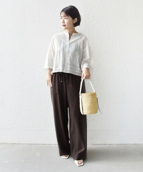 SHIPS / シップス シャツ・ブラウス | 《予約》〈手洗い可能〉パッチワーク レース ショート スリーブ 羽織 ブラウス | 詳細1