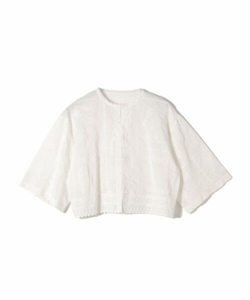 SHIPS / シップス シャツ・ブラウス | 《予約》〈手洗い可能〉パッチワーク レース ショート スリーブ 羽織 ブラウス | 詳細14