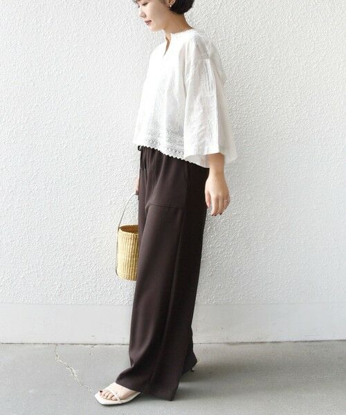 SHIPS / シップス シャツ・ブラウス | 《予約》〈手洗い可能〉パッチワーク レース ショート スリーブ 羽織 ブラウス | 詳細3