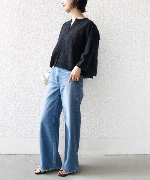 SHIPS / シップス シャツ・ブラウス | 《予約》〈手洗い可能〉パッチワーク レース ショート スリーブ 羽織 ブラウス | 詳細21