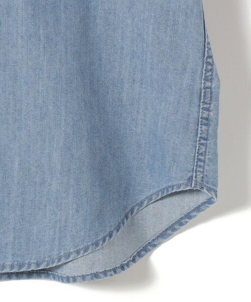 SHIPS / シップス シャツ・ブラウス | 《予約》【WEB限定】〈手洗い可能〉ライト オンス フリル デニム 半袖 シャツ | 詳細14