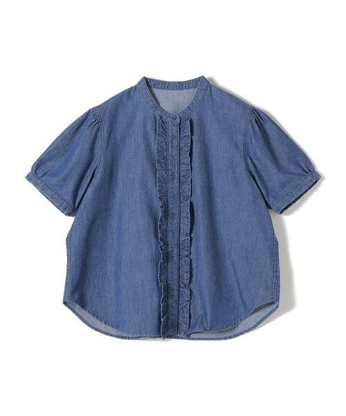 SHIPS / シップス シャツ・ブラウス | 《予約》【WEB限定】〈手洗い可能〉ライト オンス フリル デニム 半袖 シャツ | 詳細25