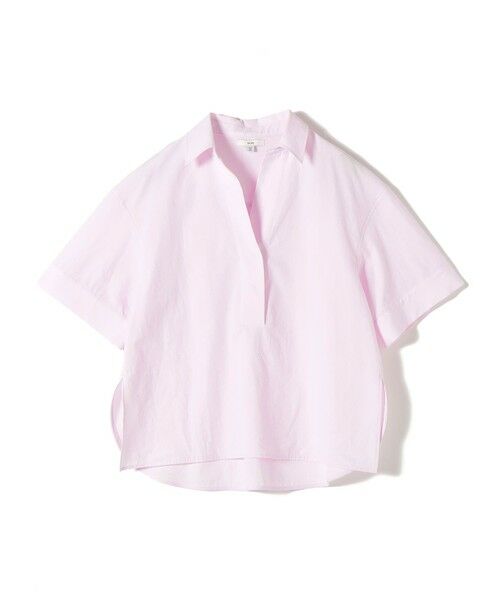 SHIPS / シップス シャツ・ブラウス | 《予約》〈手洗い可能〉無地/ストライプ スキッパー サイド スリット 半袖 シャツ | 詳細24