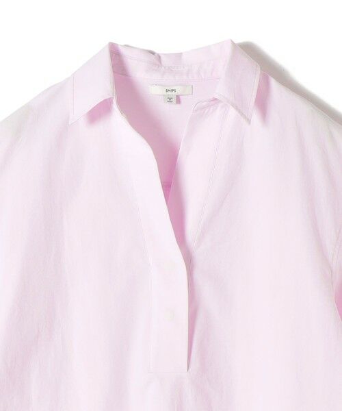 SHIPS / シップス シャツ・ブラウス | 《予約》〈手洗い可能〉無地/ストライプ スキッパー サイド スリット 半袖 シャツ | 詳細26