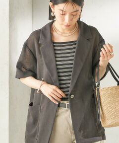 SHIPS / シップス シャツ・ブラウス | 《予約》〈手洗い可能〉麻調 メッシュ ジャケット シャツ