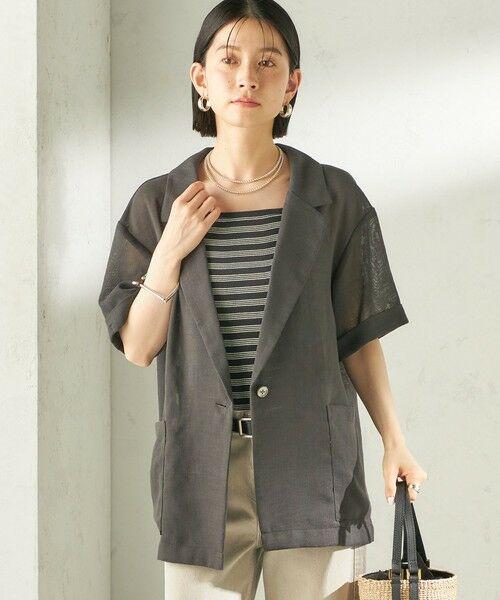 SHIPS / シップス シャツ・ブラウス | 《予約》〈手洗い可能〉麻調 メッシュ ジャケット シャツ | 詳細5