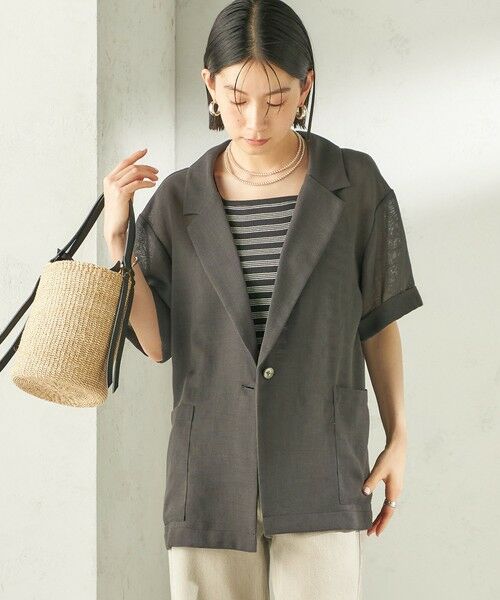SHIPS / シップス シャツ・ブラウス | 《予約》〈手洗い可能〉麻調 メッシュ ジャケット シャツ | 詳細6