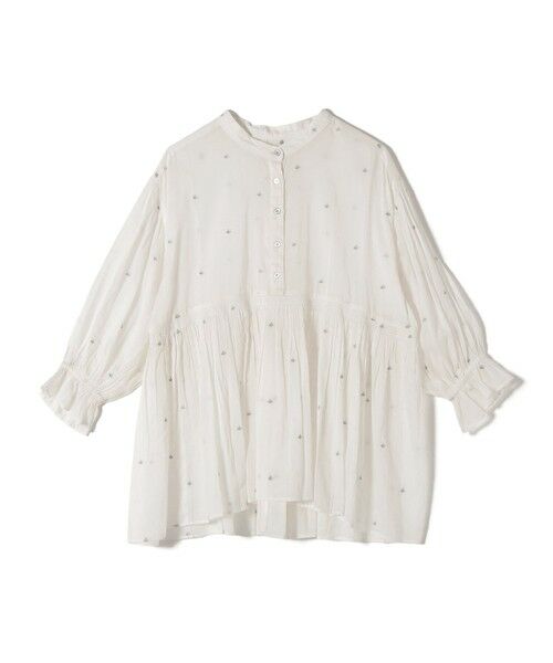 SHIPS / シップス シャツ・ブラウス | 《予約》〈手洗い可能〉コットン オーガンジー リーフ 刺繍 袖 フリル ブラウス | 詳細10