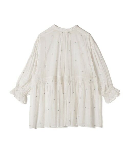 SHIPS / シップス シャツ・ブラウス | 《予約》〈手洗い可能〉コットン オーガンジー リーフ 刺繍 袖 フリル ブラウス | 詳細11