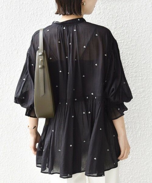 SHIPS / シップス シャツ・ブラウス | 《予約》〈手洗い可能〉コットン オーガンジー リーフ 刺繍 袖 フリル ブラウス | 詳細26