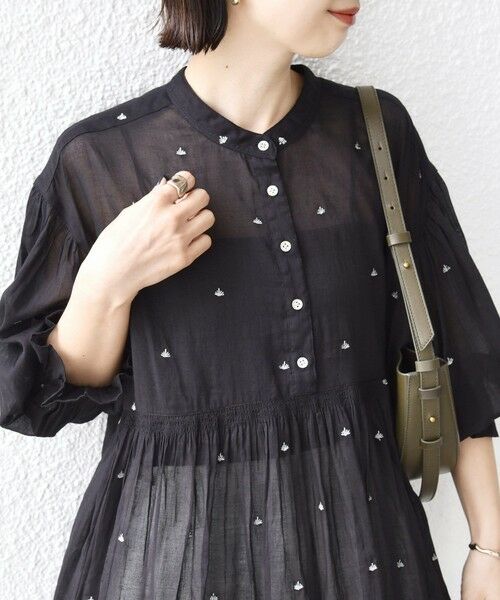 SHIPS / シップス シャツ・ブラウス | 《予約》〈手洗い可能〉コットン オーガンジー リーフ 刺繍 袖 フリル ブラウス | 詳細29