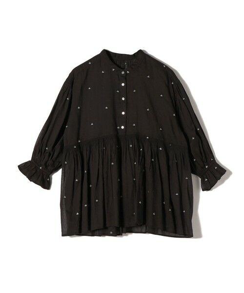 SHIPS / シップス シャツ・ブラウス | 《予約》〈手洗い可能〉コットン オーガンジー リーフ 刺繍 袖 フリル ブラウス | 詳細30