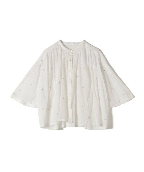 SHIPS / シップス シャツ・ブラウス | 《予約》〈手洗い可能〉コットン オーガンジー リーフ 刺繍 羽織 ブラウス | 詳細9