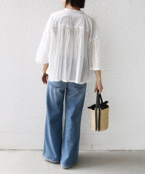 SHIPS / シップス シャツ・ブラウス | 《予約》〈手洗い可能〉コットン オーガンジー リーフ 刺繍 羽織 ブラウス | 詳細3