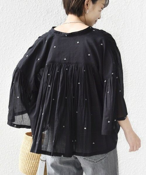 SHIPS / シップス シャツ・ブラウス | 《予約》〈手洗い可能〉コットン オーガンジー リーフ 刺繍 羽織 ブラウス | 詳細21