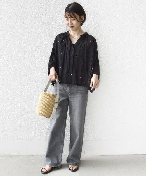 SHIPS / シップス シャツ・ブラウス | 《予約》〈手洗い可能〉コットン オーガンジー リーフ 刺繍 羽織 ブラウス | 詳細16