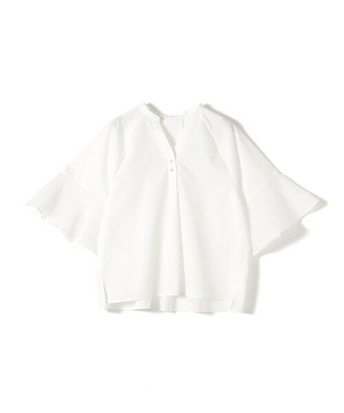 SHIPS / シップス シャツ・ブラウス | 《一部追加予約》〈手洗い可能〉シアー ボーダー フレア スリーブ 半袖 ブラウス | 詳細16