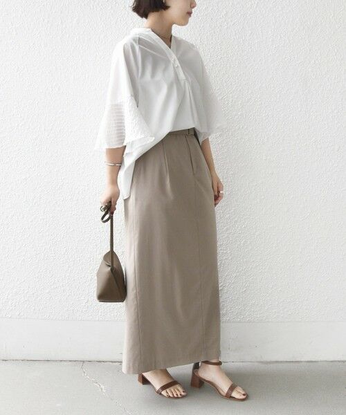 SHIPS / シップス シャツ・ブラウス | 《予約》〈手洗い可能〉シアー ボーダー フレア スリーブ 半袖 ブラウス | 詳細4